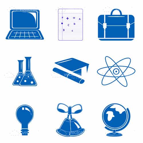 Study and Science Icon Set